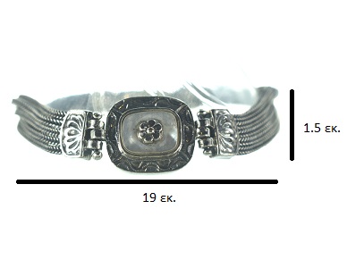 Ασημένιο 925 βραχιόλι αλυσιδωτό με φίλντισι - Image 2