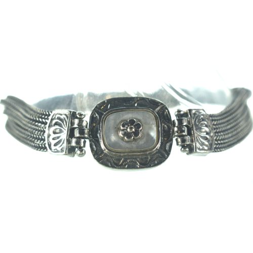 Ασημένιο 925 βραχιόλι αλυσιδωτό με φίλντισι