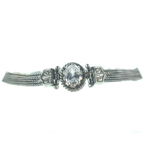 Ασημένιο 925 βραχιόλι αλυσιδωτό με ζιργκόν