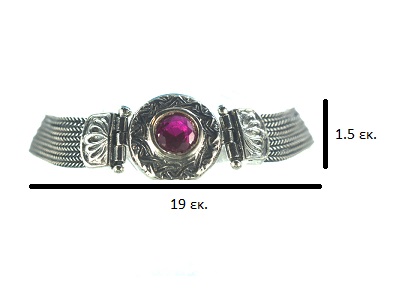 Ασημένιο 925 βραχιόλι αλυσιδωτό  με ζιργκόν - Image 3