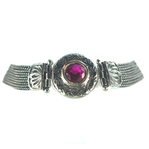 Ασημένιο 925 βραχιόλι αλυσιδωτό  με ζιργκόν