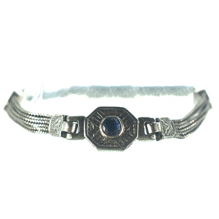 Ασημένιο 925 βραχιόλι αλυσιδωτό με ζιργκόν