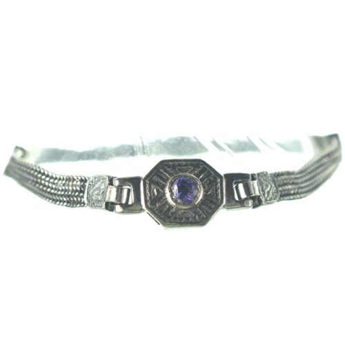 Ασημένιο 925 βραχιόλι αλυσιδωτό με ζιργκόν