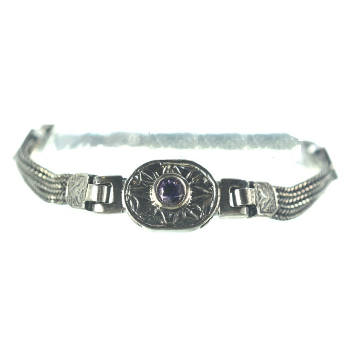 Ασημένιο 925 βραχιόλι αλυσιδωτό με ζιργκόν