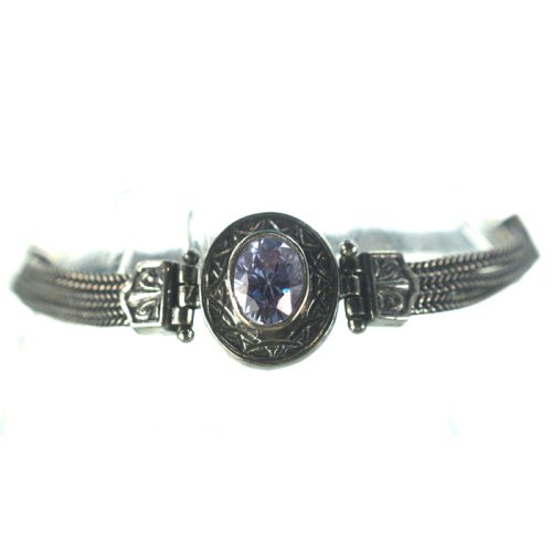 Ασημένιο 925 βραχιόλι αλυσιδωτό με αμέθυστο