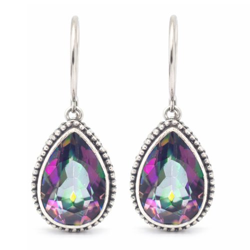 Ασημένια 925 σκουλαρίκια με αλεξανδρίτη