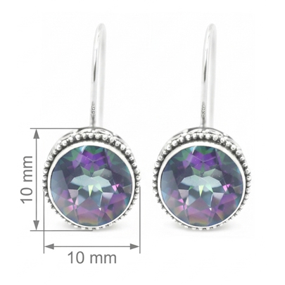 Ασημένια 925 σκουλαρίκια με αλεξανδρίτη - Image 3