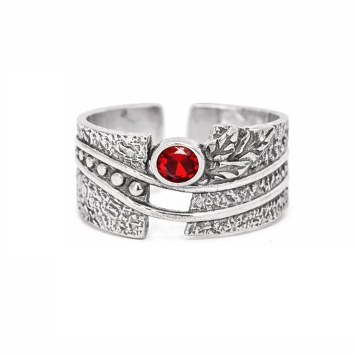 Βυζαντινό Ασημένιο 925 Δαχτυλίδι με Ζιργκόν