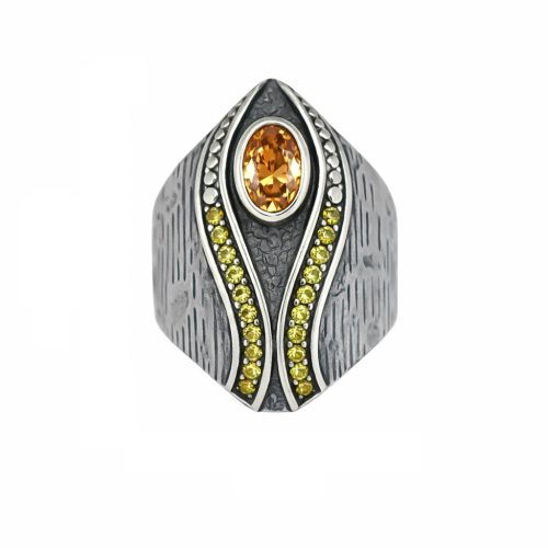 Βυζαντινό Ασημένιο 925 Δαχτυλίδι με Ζιργκόν