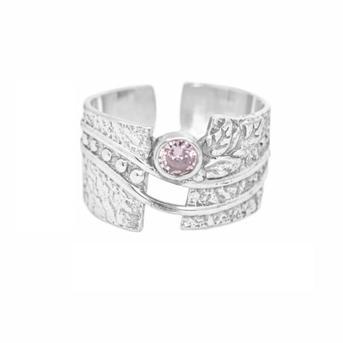 Βυζαντινό Ασημένιο 925 Δαχτυλίδι με Ζιργκόν