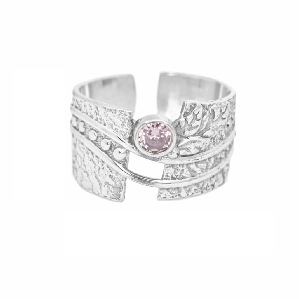 Βυζαντινό Ασημένιο 925 Δαχτυλίδι με Ζιργκόν