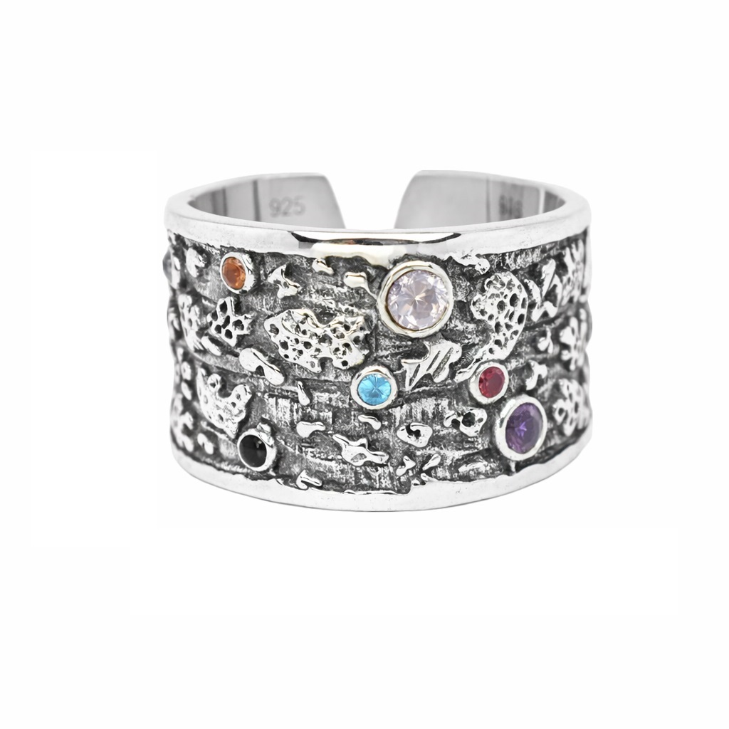 Βυζαντινό Ασημένιο 925 Δαχτυλίδι με Ζιργκόν