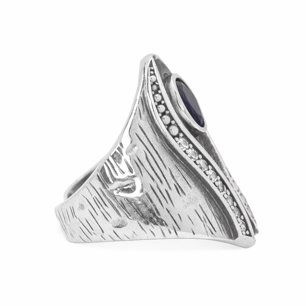 Βυζαντινό Ασημένιο 925 Δαχτυλίδι με Ζιργκόν - Image 2