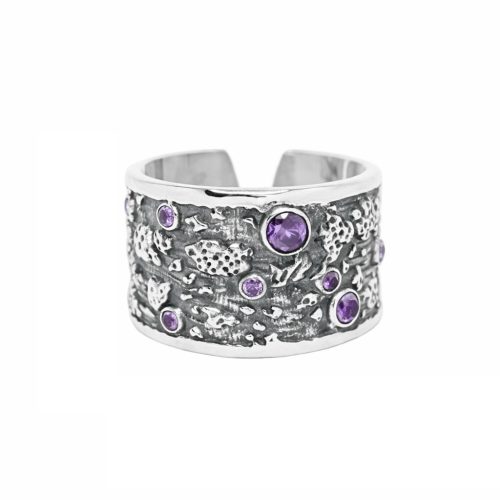 Βυζαντινό Ασημένιο 925 Δαχτυλίδι με Ζιργκόν