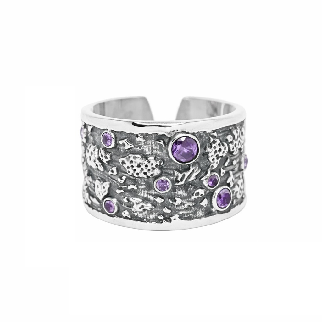 Βυζαντινό Ασημένιο 925 Δαχτυλίδι με Ζιργκόν