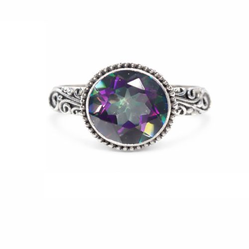 Βυζαντινό Ασημένιο 925 Δαχτυλίδι με Αλεξανδρίτη