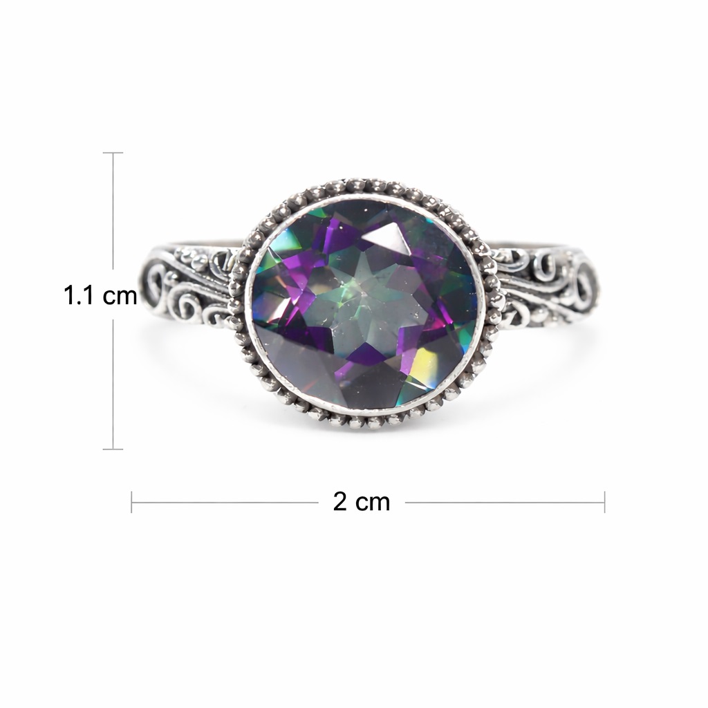 Βυζαντινό Ασημένιο 925 Δαχτυλίδι με Αλεξανδρίτη - Image 3