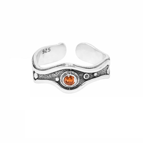 Βυζαντινό Ασημένιο 925 Δαχτυλίδι με Ζιργκόν