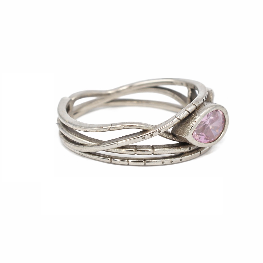 Βυζαντινό Ασημένιο 925 Δαχτυλίδι με Ζιργκόν - Image 2