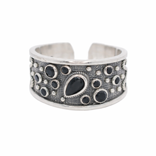 Βυζαντινό Ασημένιο 925 Δαχτυλίδι με Ζιργκόν