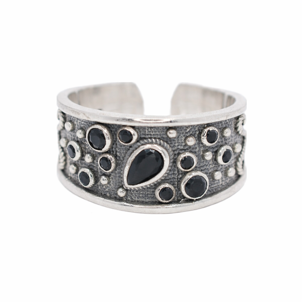 Βυζαντινό Ασημένιο 925 Δαχτυλίδι με Ζιργκόν