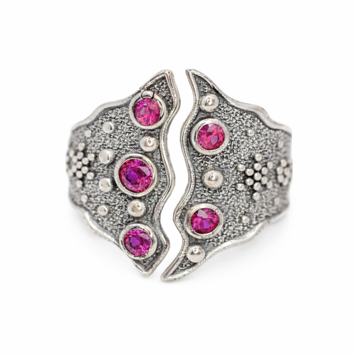 Βυζαντινό Ασημένιο 925 Δαχτυλίδι με Ζιργκόν