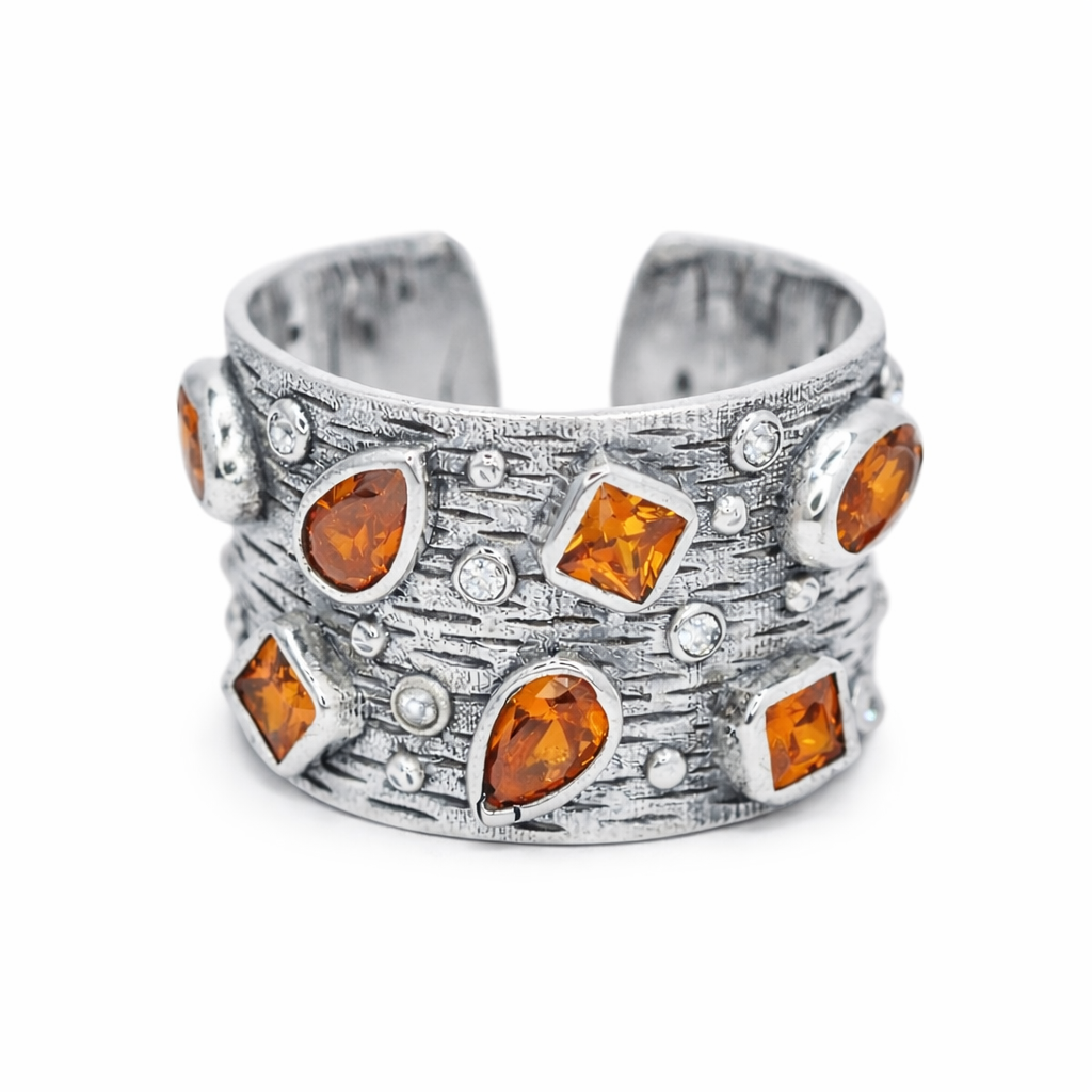 Βυζαντινό Ασημένιο 925 Δαχτυλίδι με Ζιργκόν