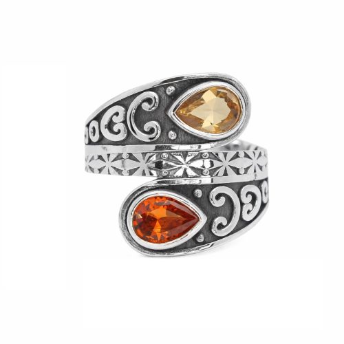 Βυζαντινό Ασημένιο 925 Δαχτυλίδι με Ζιργκόν