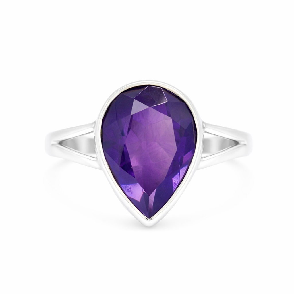 Βυζαντινό Ασημένιο 925 Δαχτυλίδι με Αμέθυστο