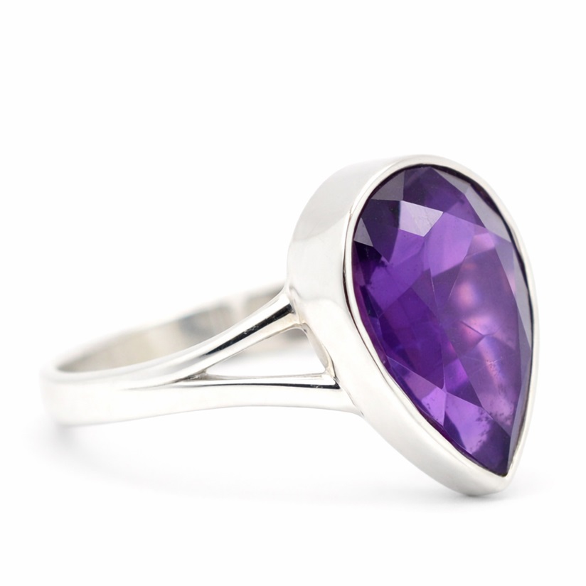 Βυζαντινό Ασημένιο 925 Δαχτυλίδι με Αμέθυστο - Image 2