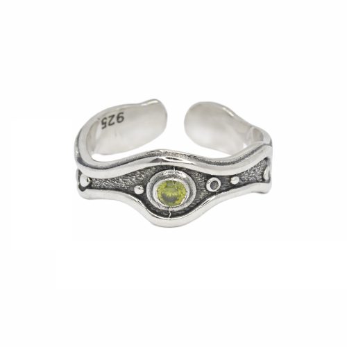 Βυζαντινό Ασημένιο 925 Δαχτυλίδι με Ζιργκόν