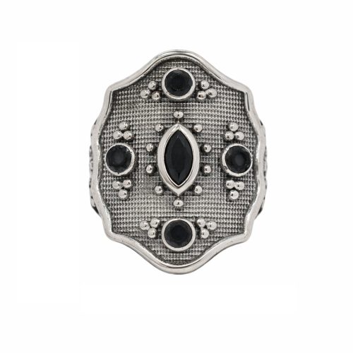 Βυζαντινό Ασημένιο 925 Δαχτυλίδι με Ζιργκόν