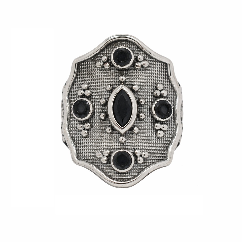 Βυζαντινό Ασημένιο 925 Δαχτυλίδι με Ζιργκόν