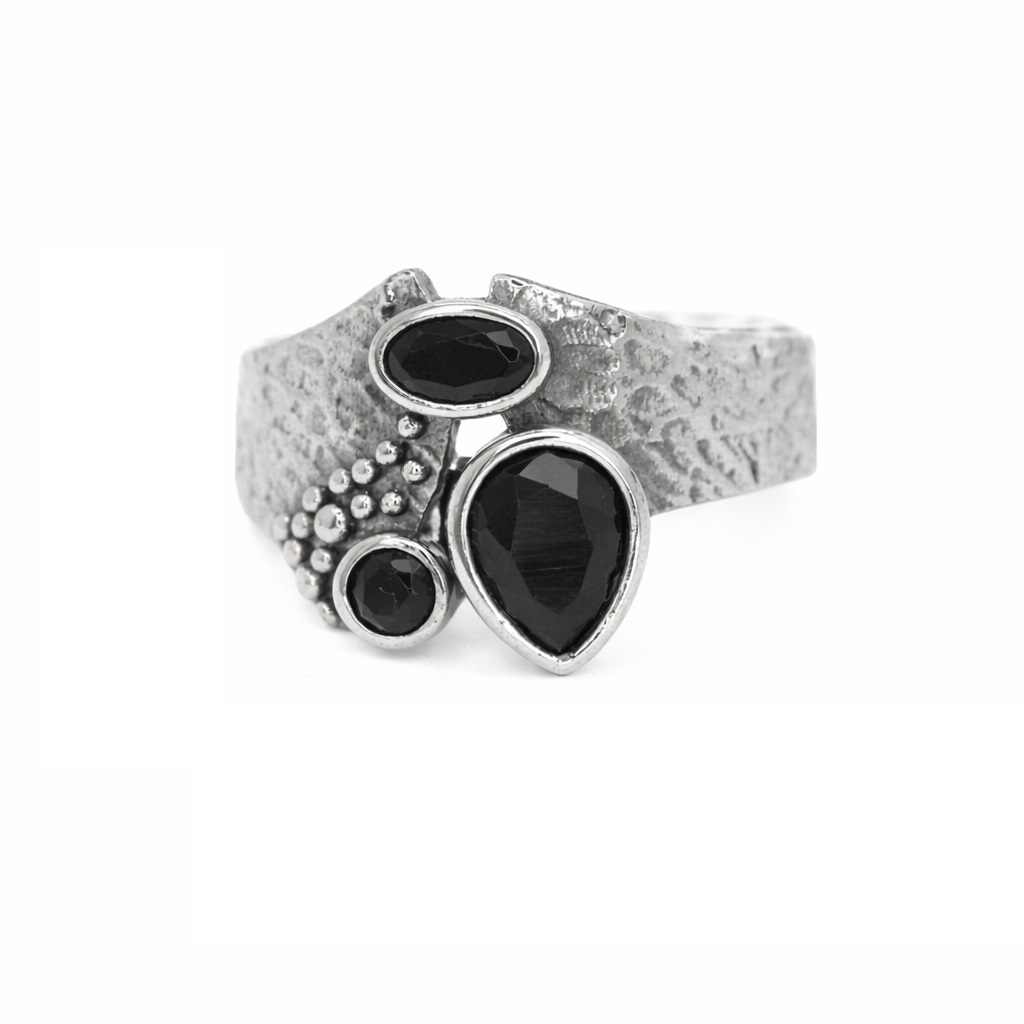 Βυζαντινό Ασημένιο 925 Δαχτυλίδι με Ζιργκόν