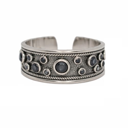 Βυζαντινό Ασημένιο 925 Δαχτυλίδι με Ζιργκόν