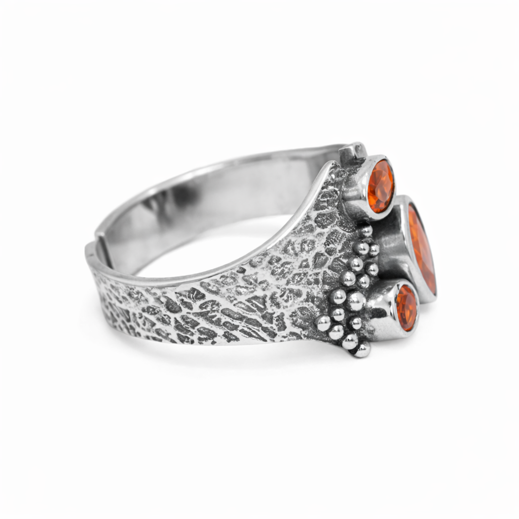 Βυζαντινό Ασημένιο 925 Δαχτυλίδι με Ζιργκόν - Image 2