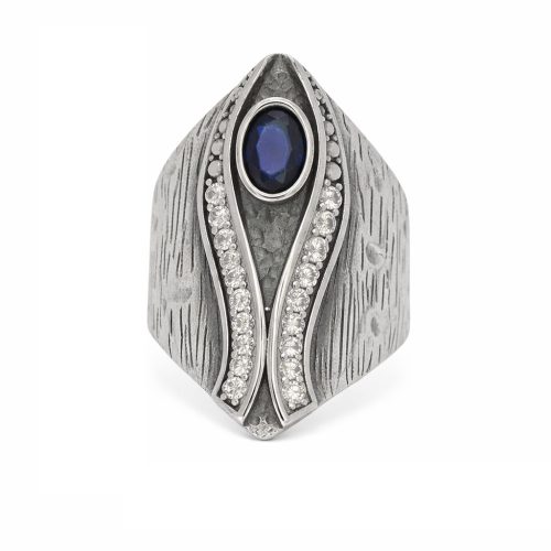 Βυζαντινό Ασημένιο 925 Δαχτυλίδι με Ζιργκόν