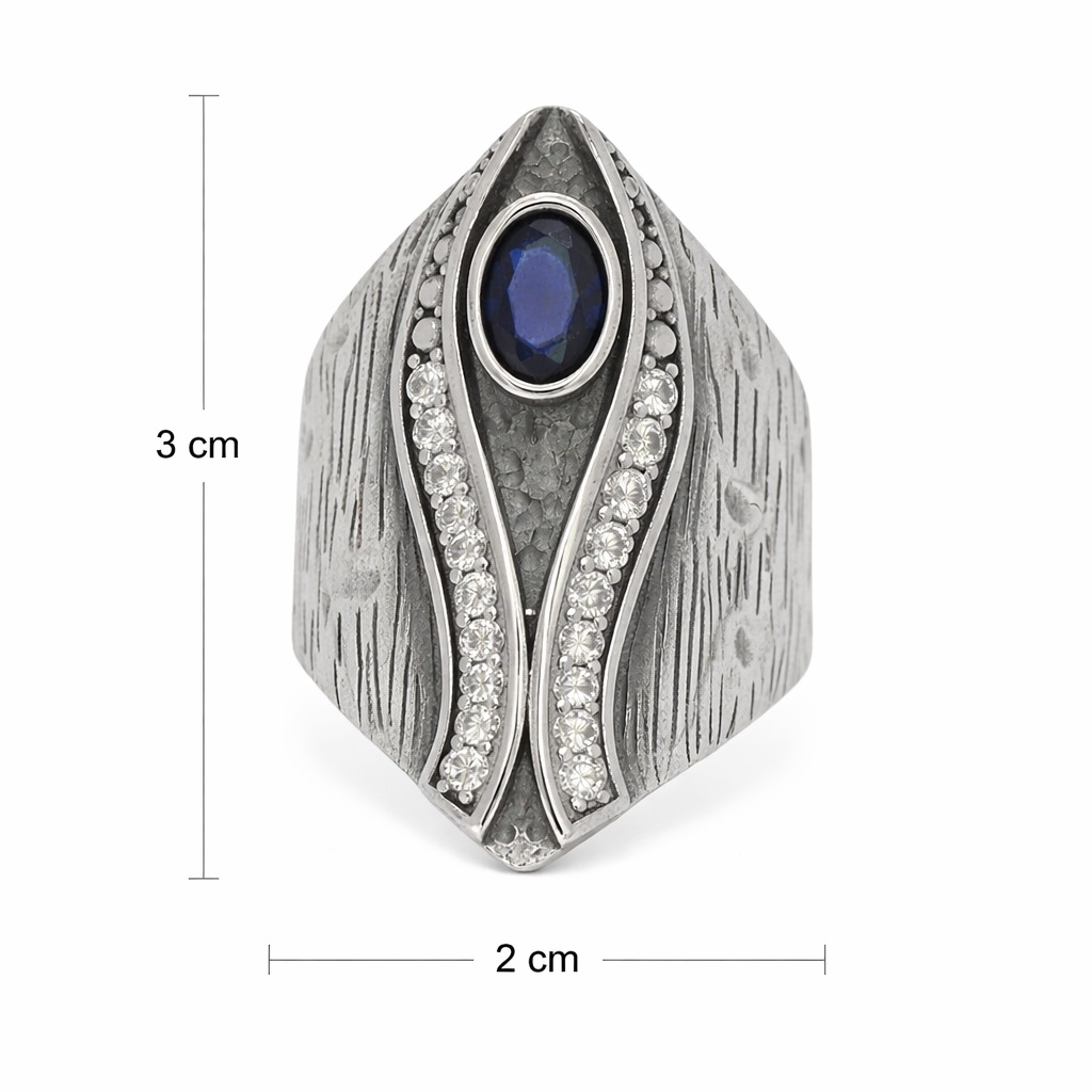 Βυζαντινό Ασημένιο 925 Δαχτυλίδι με Ζιργκόν - Image 3