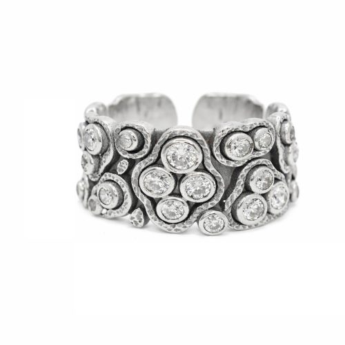 Βυζαντινό Ασημένιο 925 Δαχτυλίδι με Ζιργκόν