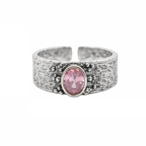 Βυζαντινό Ασημένιο 925 Δαχτυλίδι με Ζιργκόν