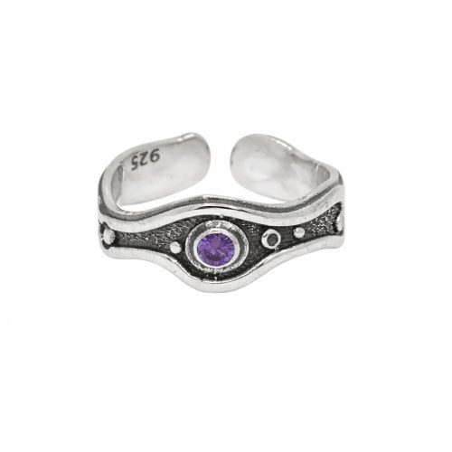 Βυζαντινό Ασημένιο 925 Δαχτυλίδι με Ζιργκόν