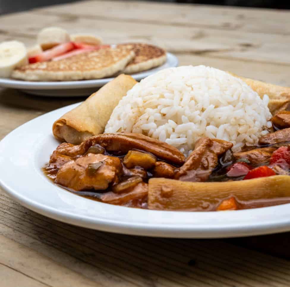 Fresh homemade child-friendly rice and chicken stew served at Thrive Childcare, promoting healthy eating habits and balanced meals for young children.