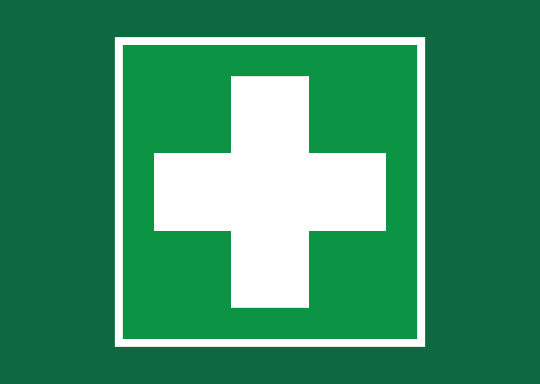 First aid symbol icon representing safety and healthcare in childcare settings.