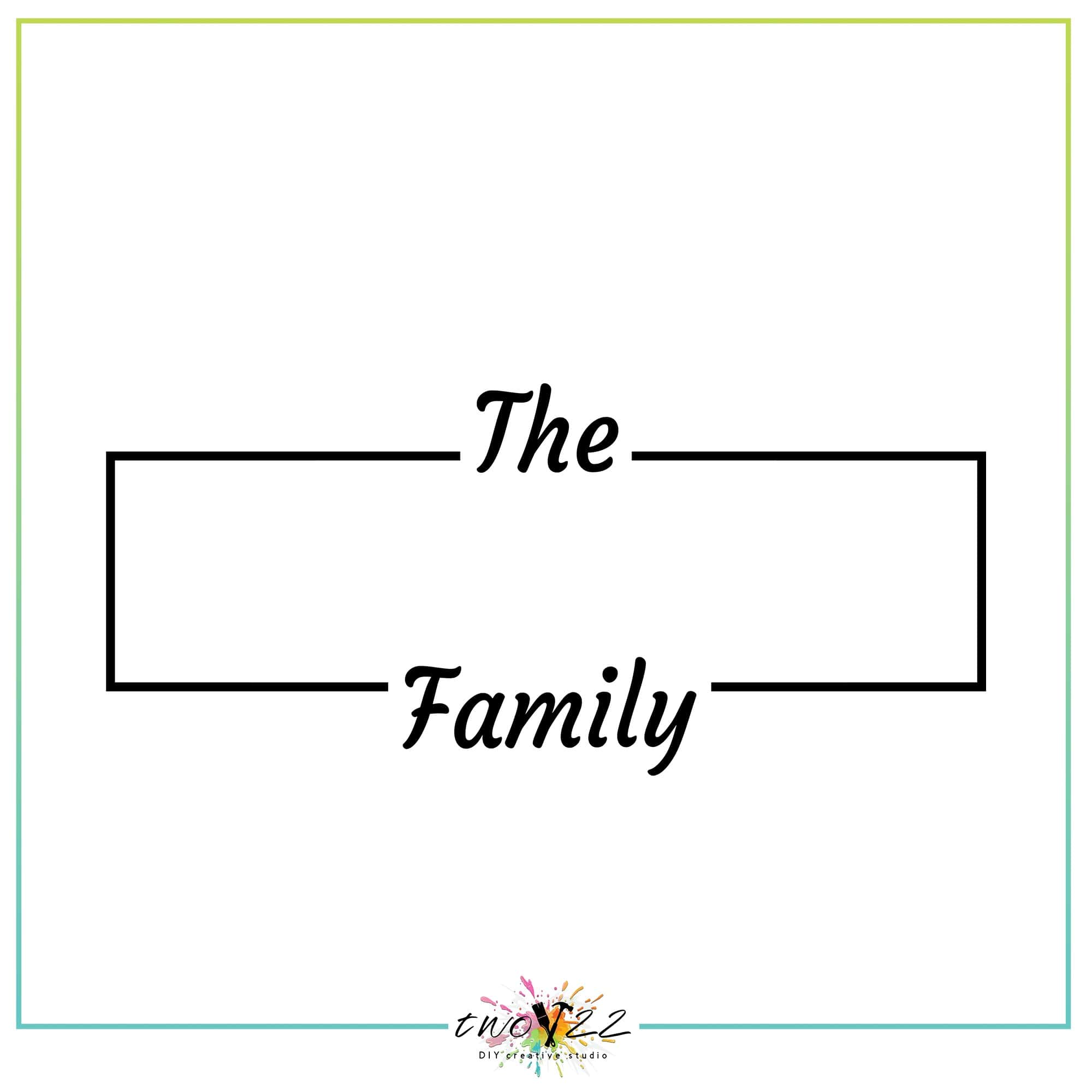 Family Monogram – Square | Two22 DIY Creative Studio