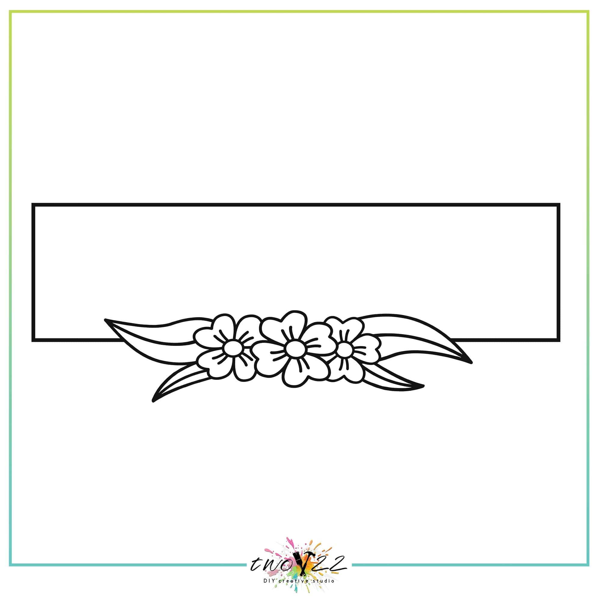 Flower Monogram – Square | Two22 DIY Studio