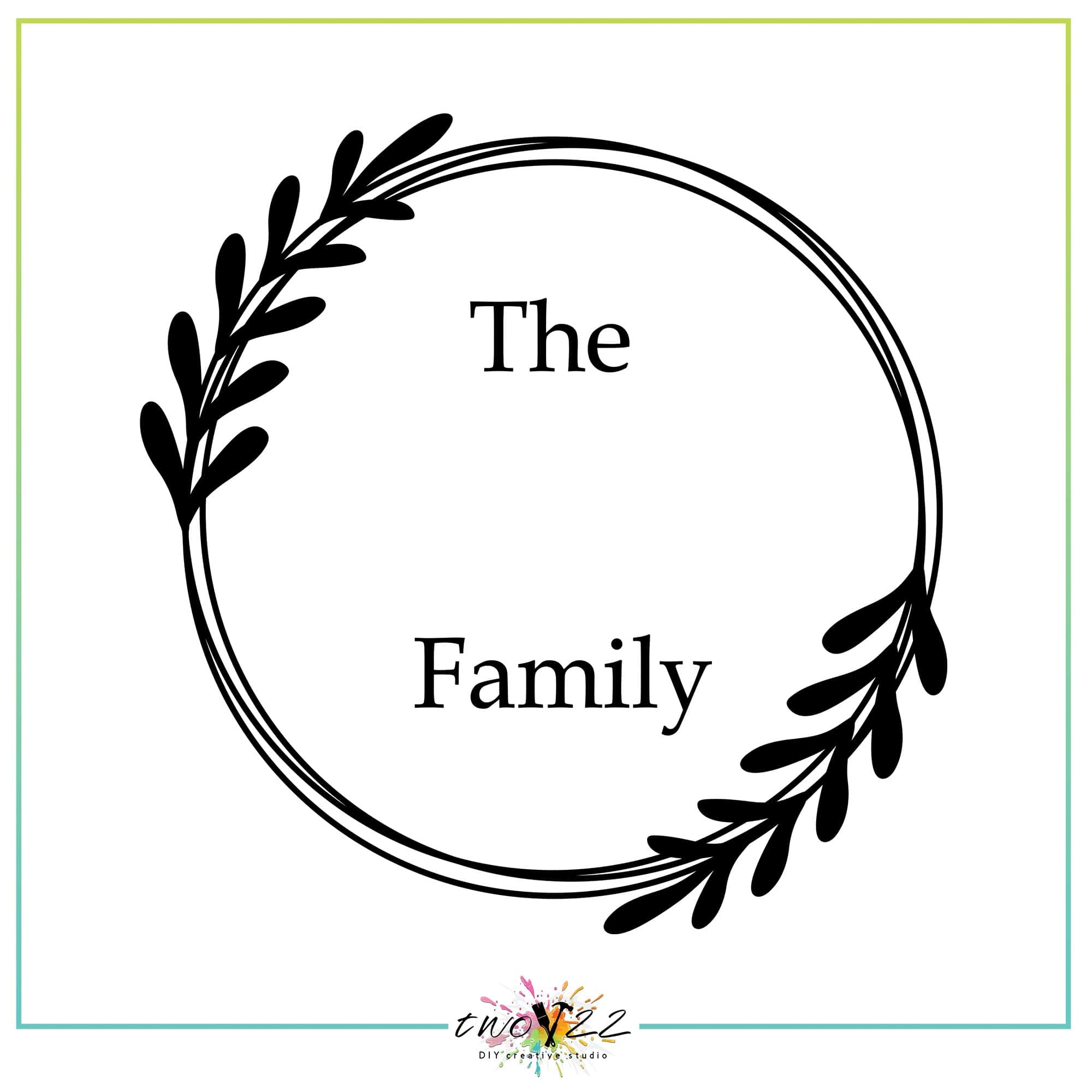 Family Monogram – Half Wreath 4 | Two22 DIY Studio