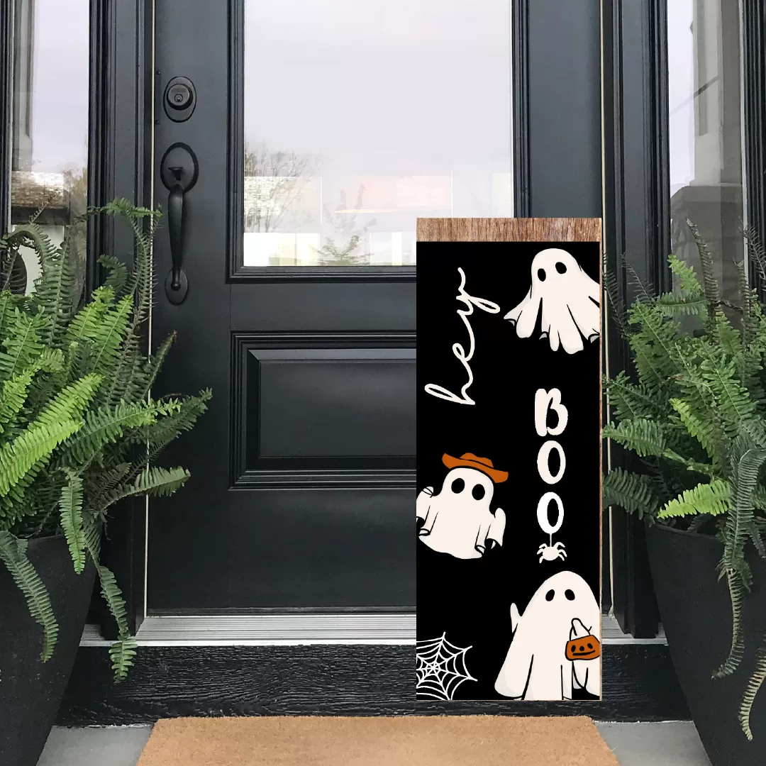 Hey Boo Door Sign | Two22 DIY Creative Studio