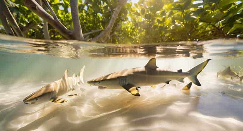 Lemon Sharks in Social Groups in Tropical Mangrove Habitats