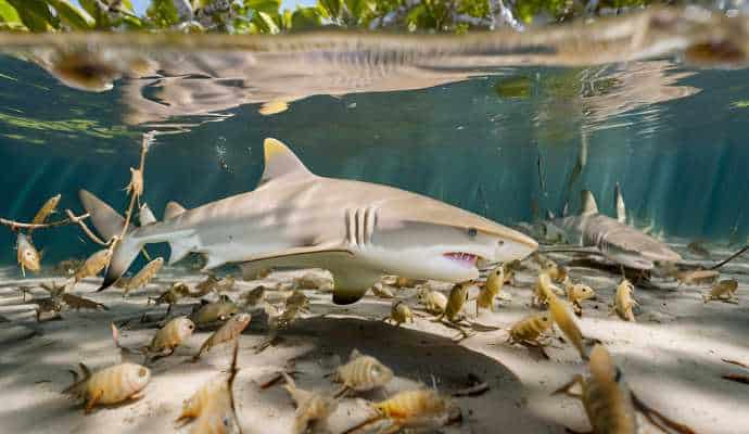 LemonSharkPupsHuntingMangroveNursery