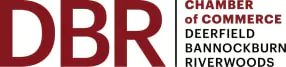 Logo Of The Dbr Chamber Of Commerce With Red And Black Text: &Quot;Dbr Chamber Of Commerce, Deerfield Bannockburn Riverwoods.